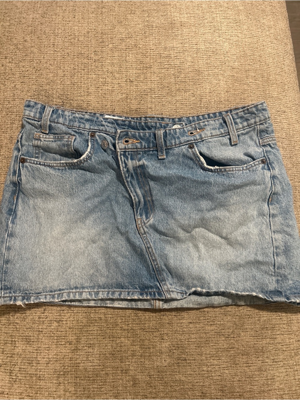 Zara Light Blue Denim Mini Skirt